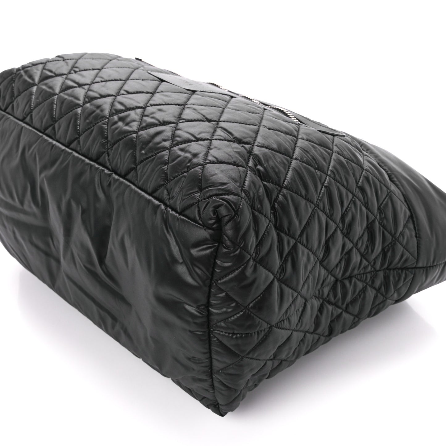 Nylon Quilted Large Coco Cocoon Tote Black