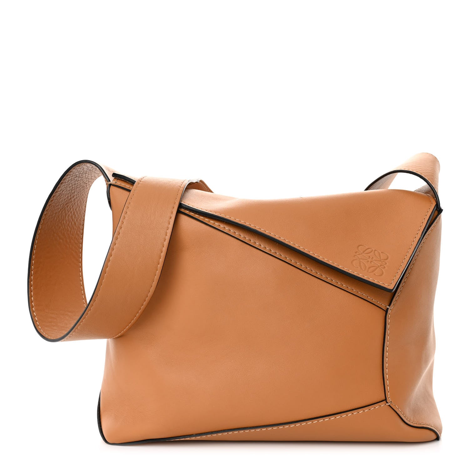 Loewe Calfskin Large Messenger Bag Caramel 1 of 10