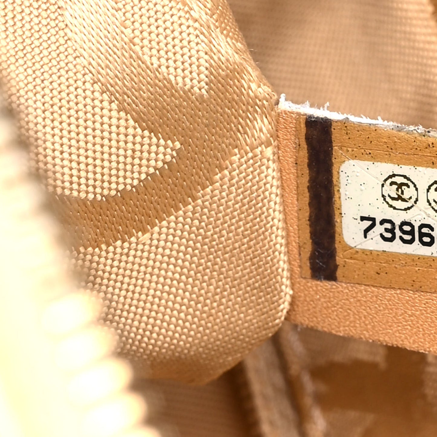 Calfskin Stitched Shoulder Bag Beige