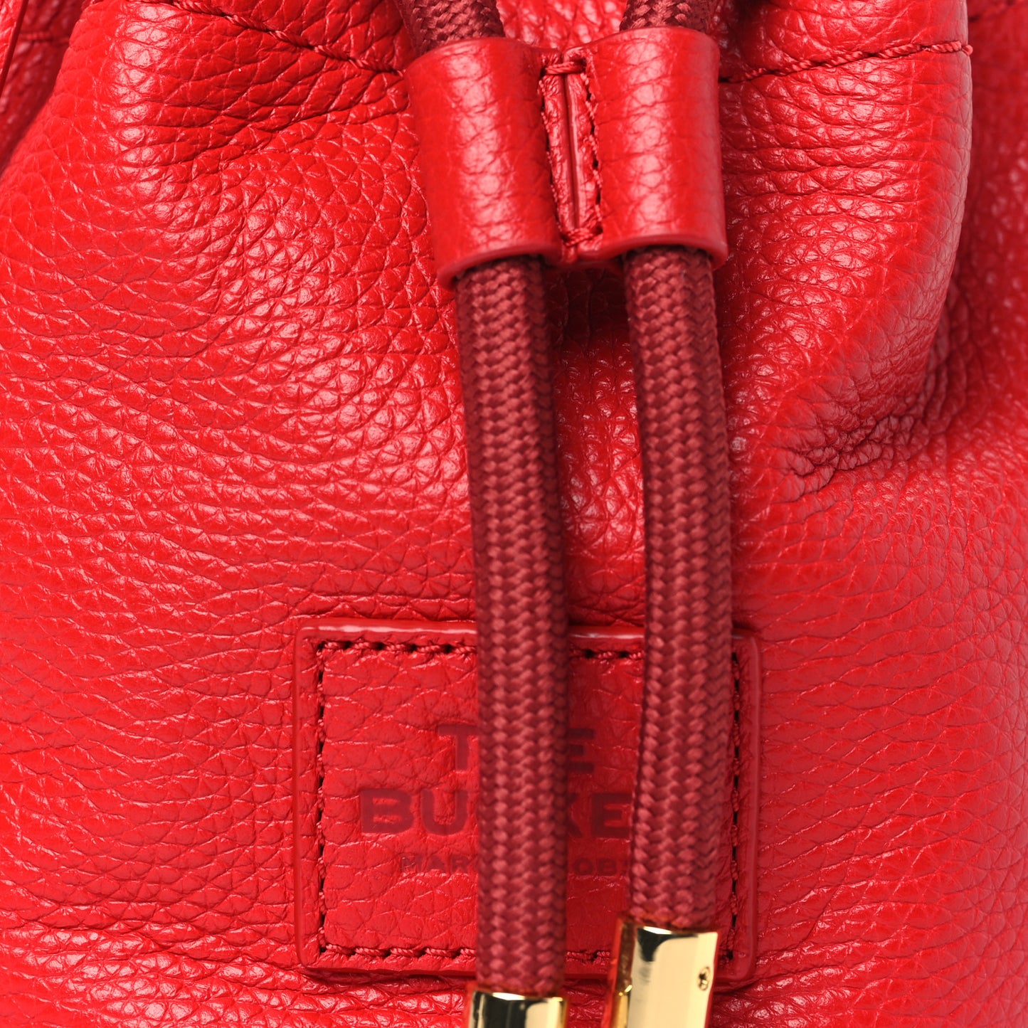 Grained Calfskin The Mini Bucket Bag True Red