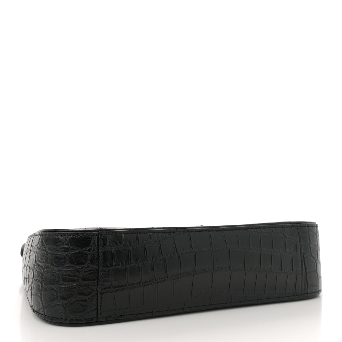 Calfskin Crocodile Embossed LE 5 A 7 Hobo Black