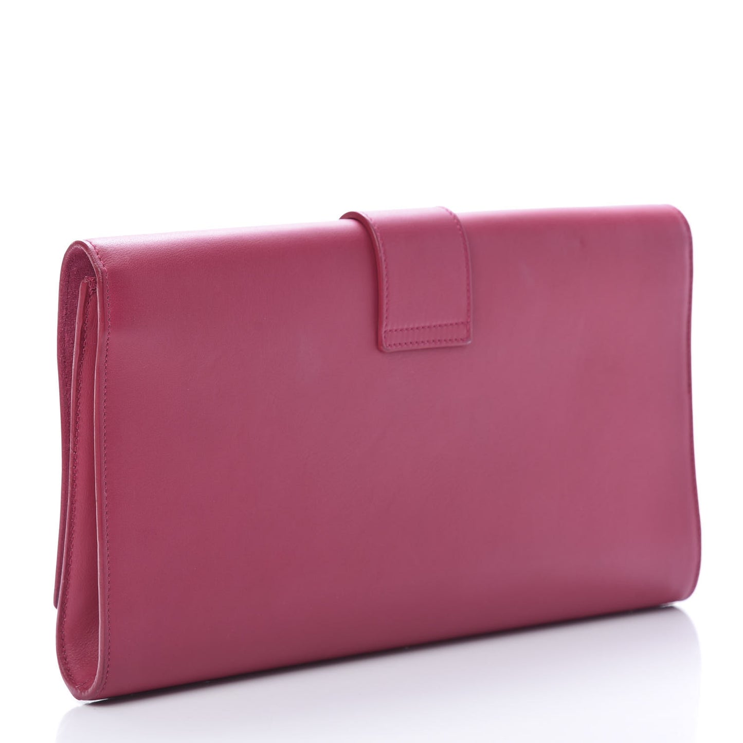 Calfskin Classic Y Ligne Clutch Fuchsia