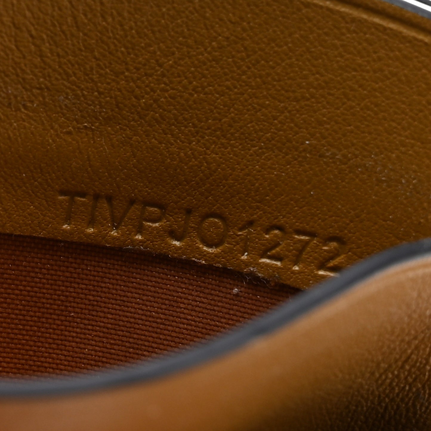 Soft Grain Calfskin Izzy Card Case Blue Carbon Camel