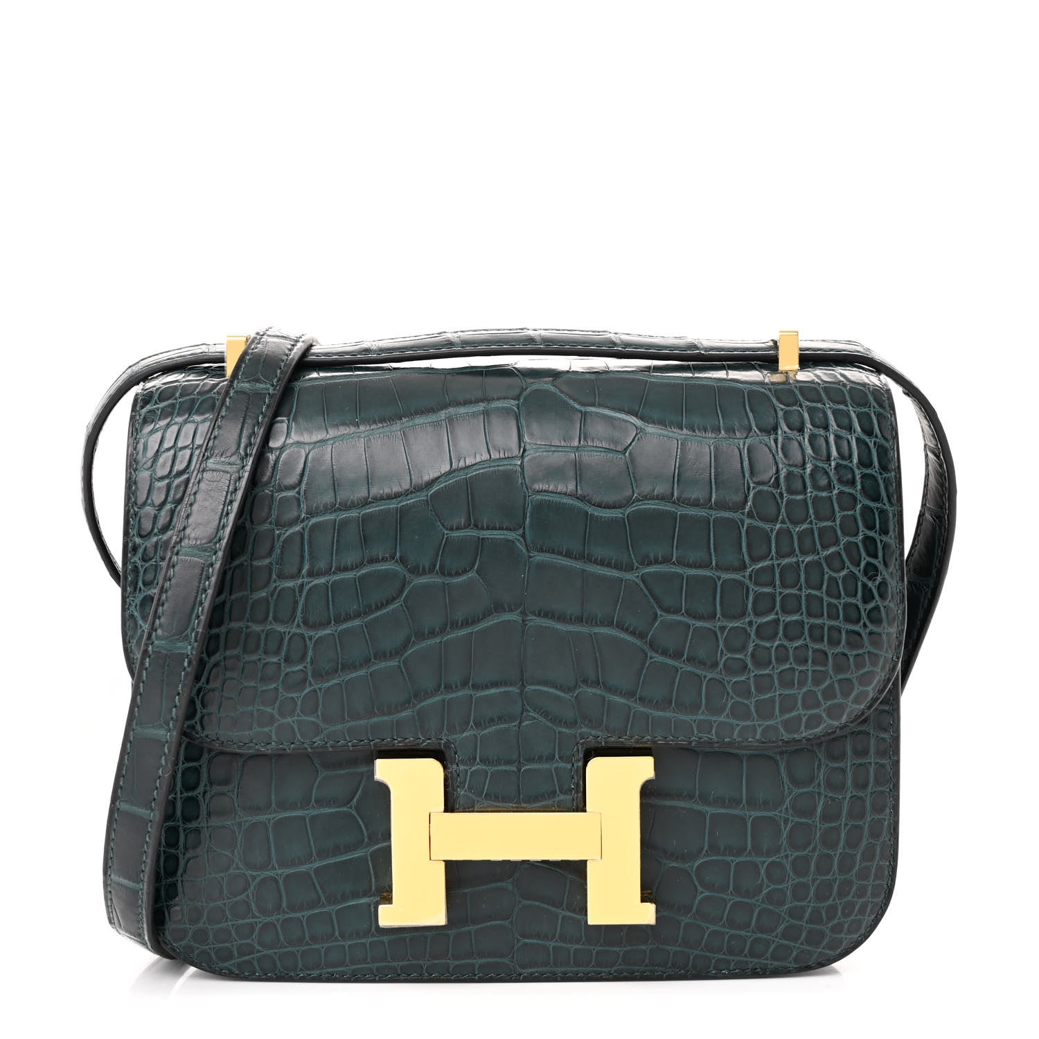 Hermes Matte Alligator Constance 18 Vert Cypress 1757066