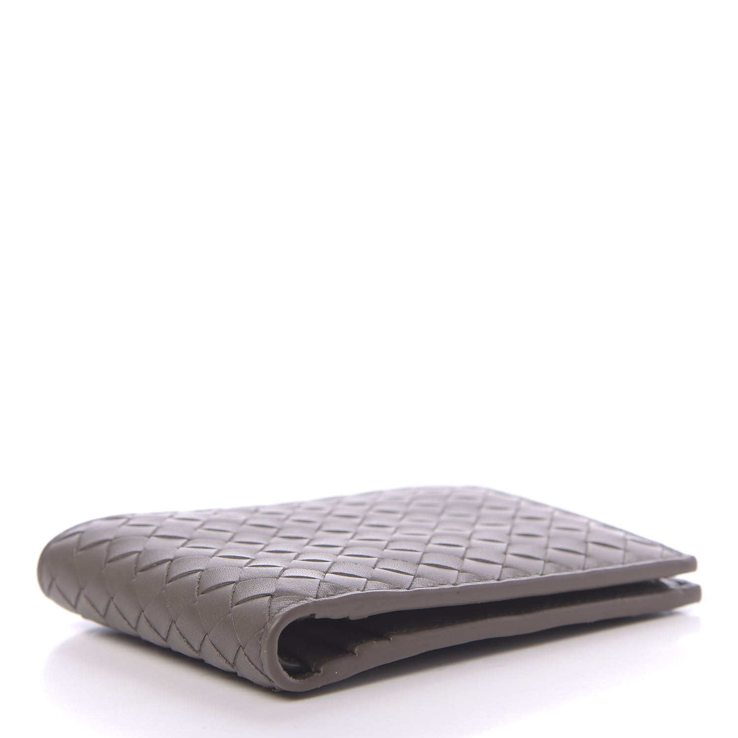 Bottega Veneta Nappa Intrecciato Coin Purse Bi-Fold Wallet Grey 4 of 7