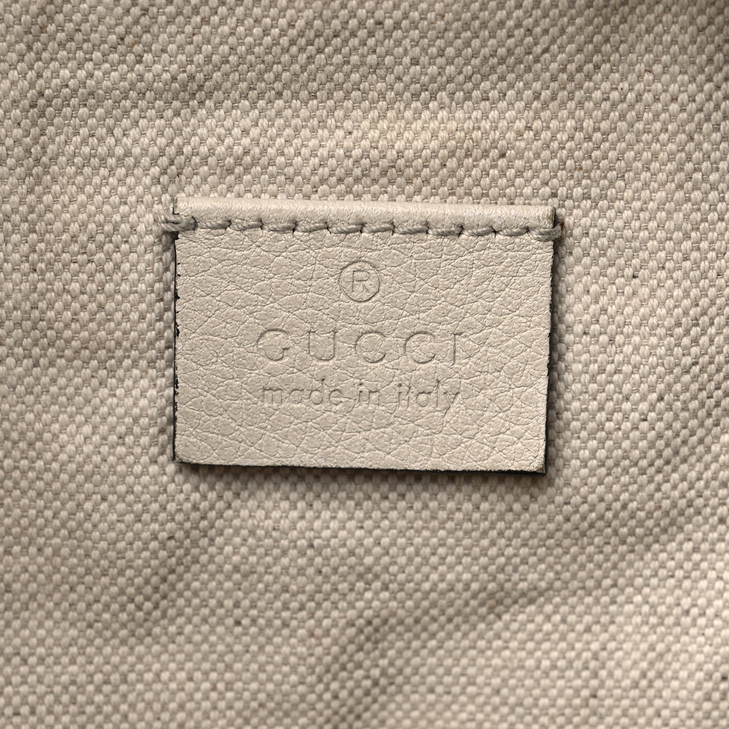 Gucci Grained Calfskin Logo Belt Bag White 6 of 13