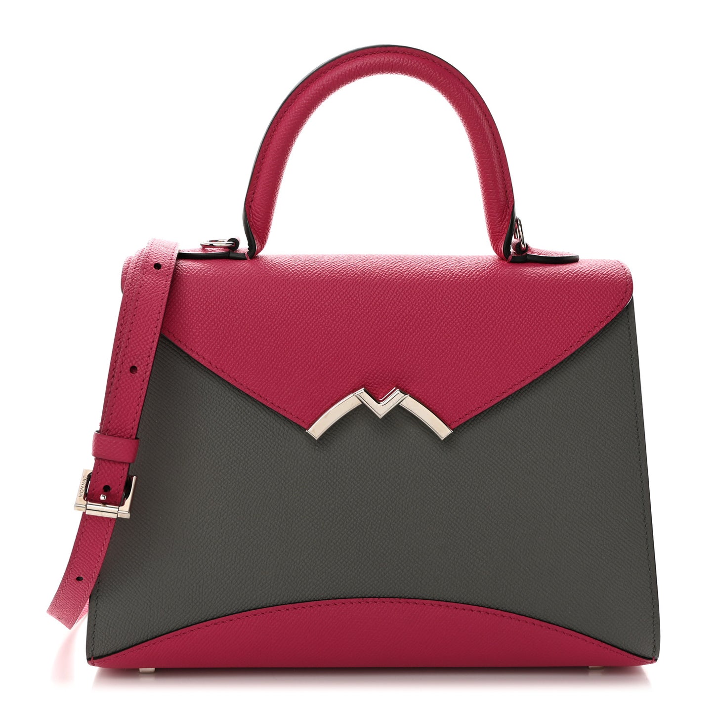 Carat Calfskin Bicolor Gabrielle PM Fuchsia Tourterelle