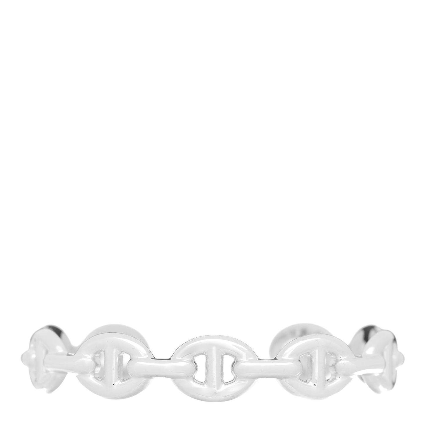 Sterling Silver MM Chaine d'Ancre Enchainee Cuff Bracelet SH