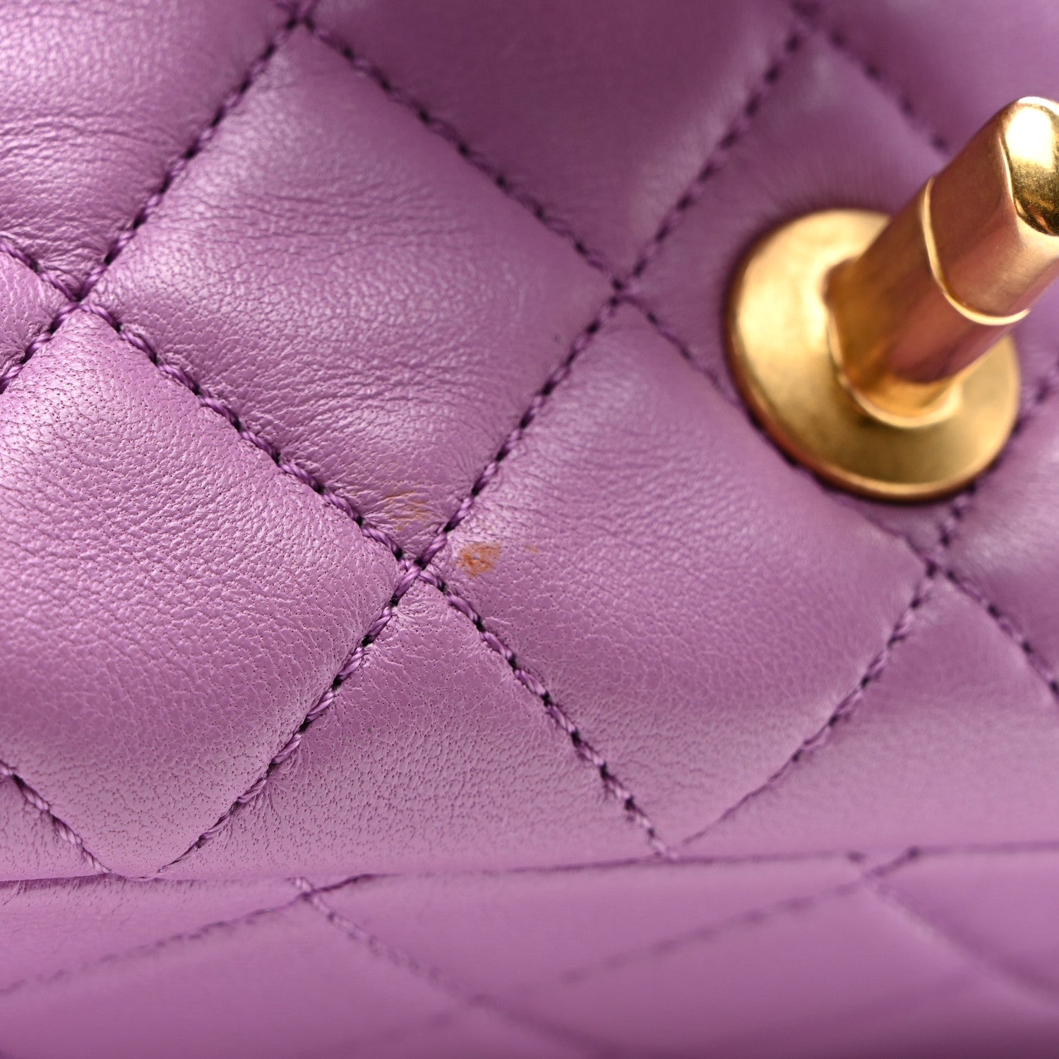 Chanel Lambskin Quilted Mini CC Pearl Crush Flap Purple 11 of 11