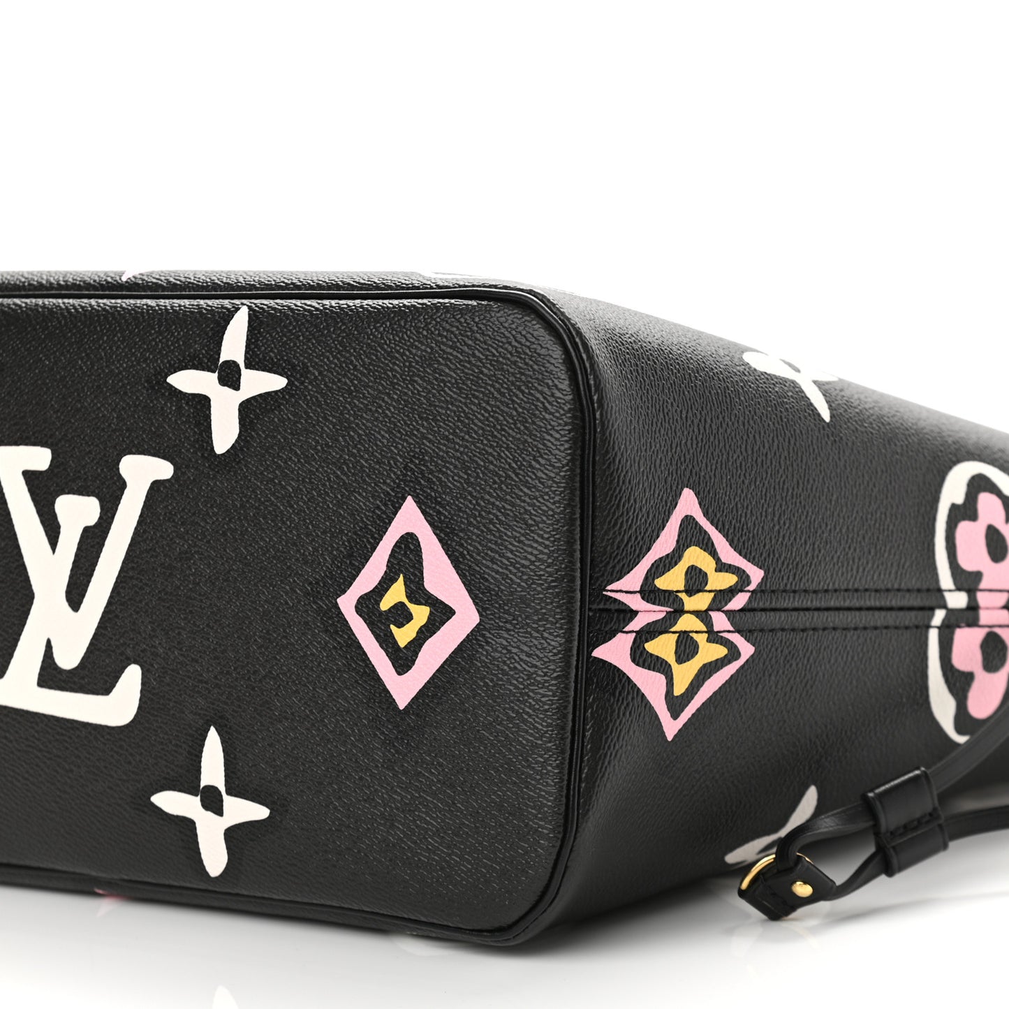 Monogram Giant Wild At Heart Neverfull MM Black