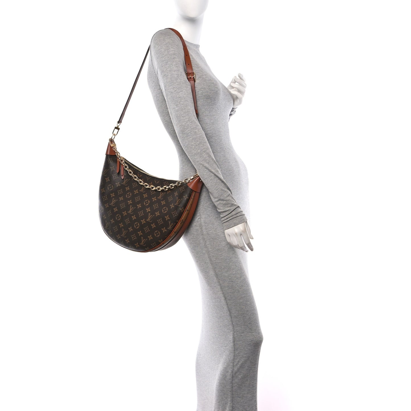 Reverse Monogram Loop Hobo