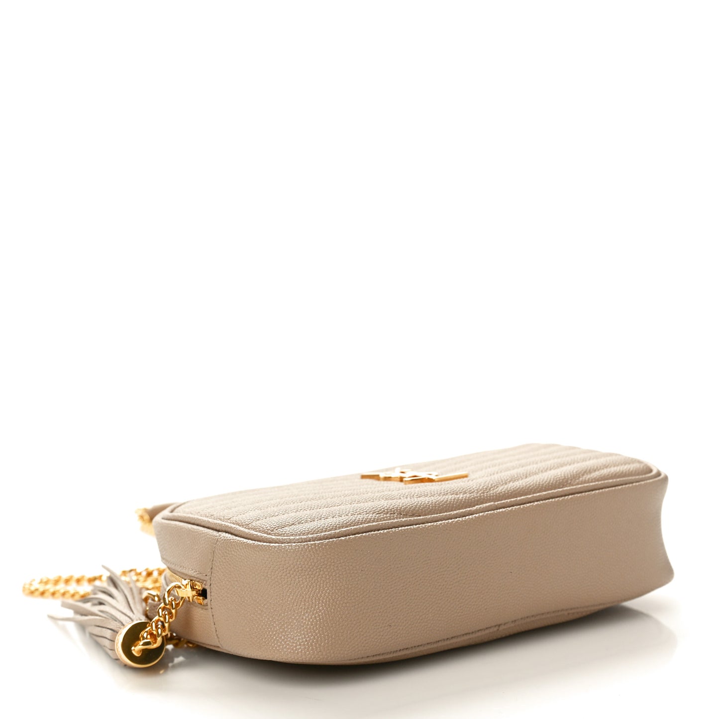 Grain De Poudre Matelasse Monogram Mini Lou Camera Bag Dark Beige