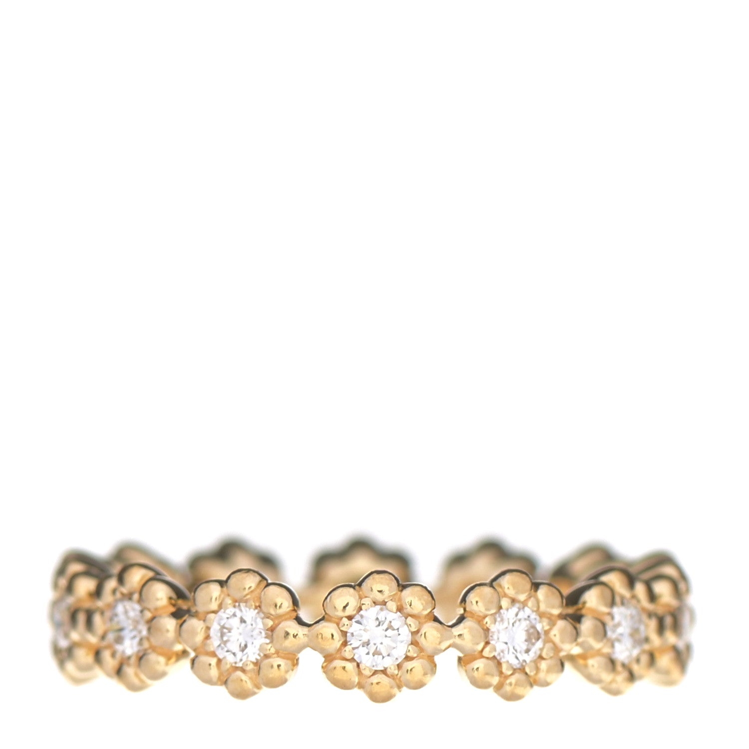 Cartier 18K Yellow Gold Diamond Cactus de Cartier Wedding Band Ring 48 4.5 1 of 5
