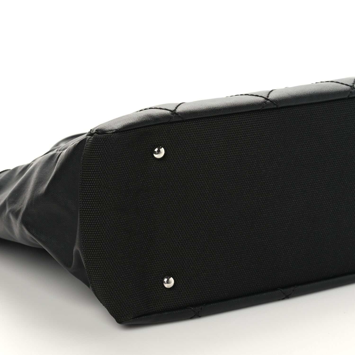 Chanel Coated Canvas Quilted Large Paris Biarritz Tote Black 8 of 9