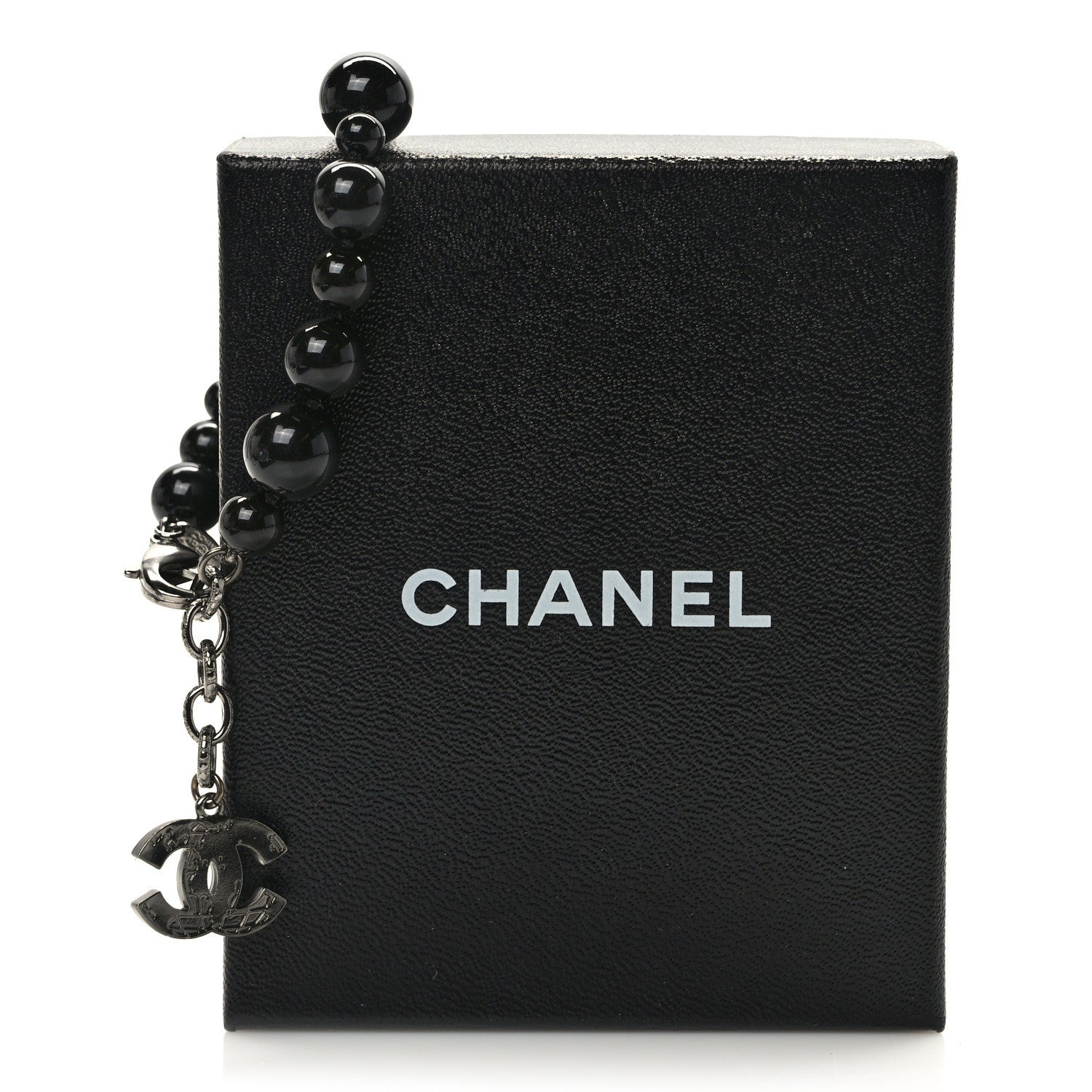 Chanel Glass Bead CC Map Bracelet Ruthenium Black 5 of 5