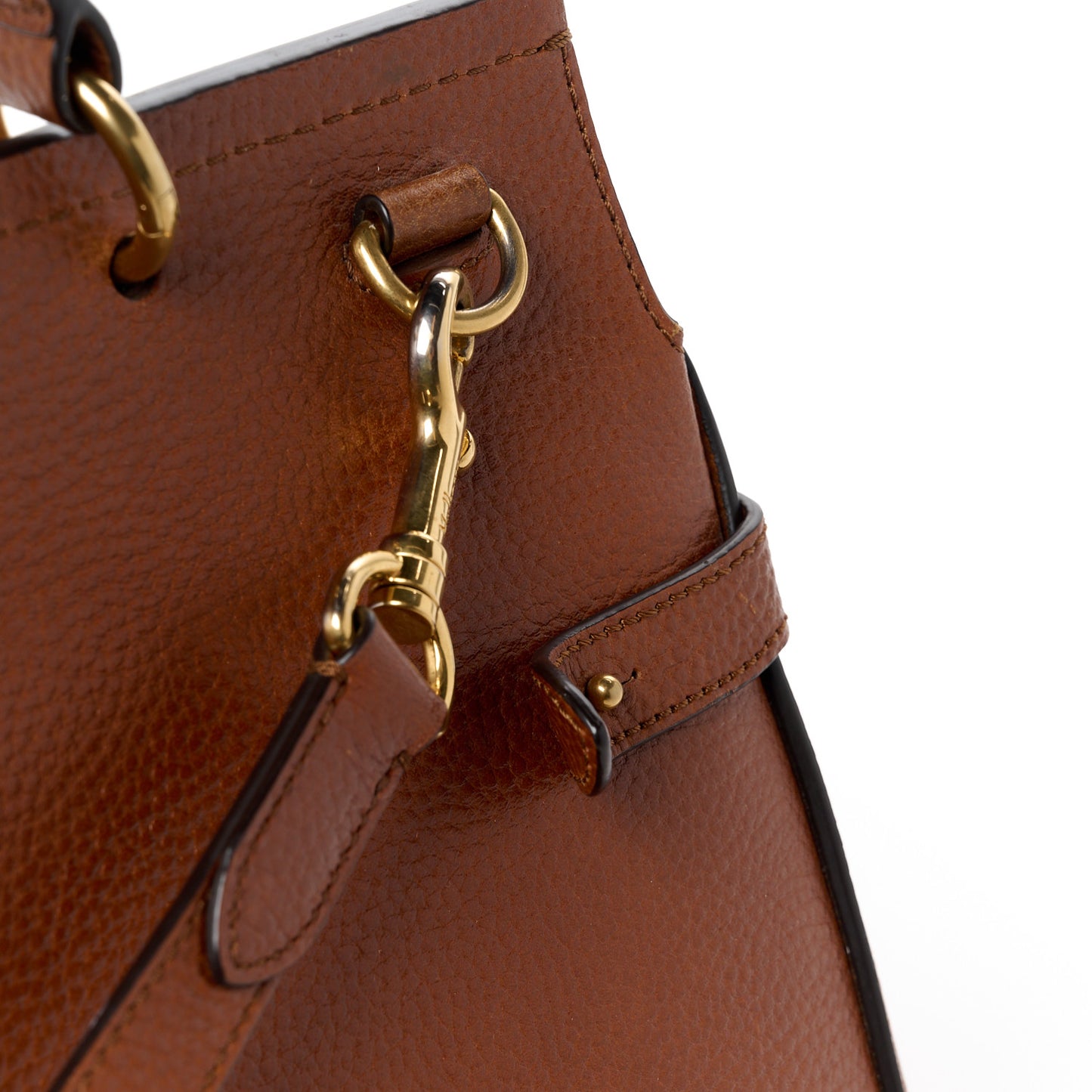 Small Classic Grain Calfskin Amberley Satchel Oak