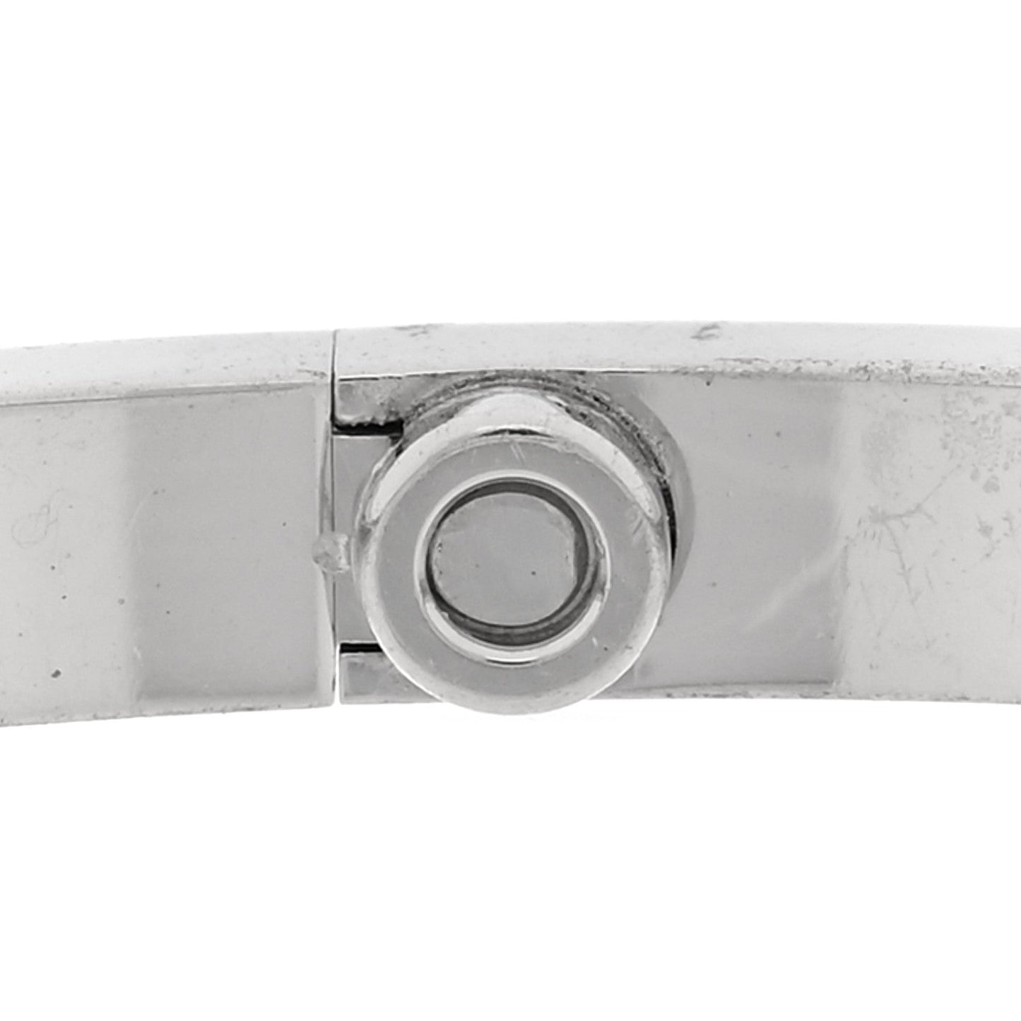 18K White Gold 6 Diamond Small LOVE Bracelet 17