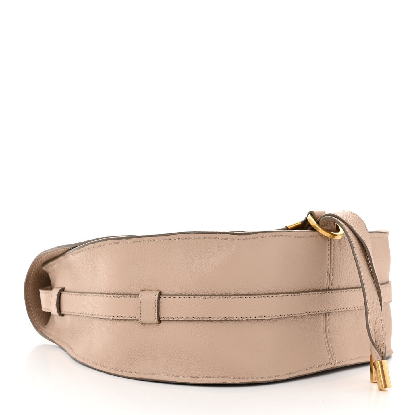 Grained Calfskin Medium Marcie Saddle Bag Nomad Beige