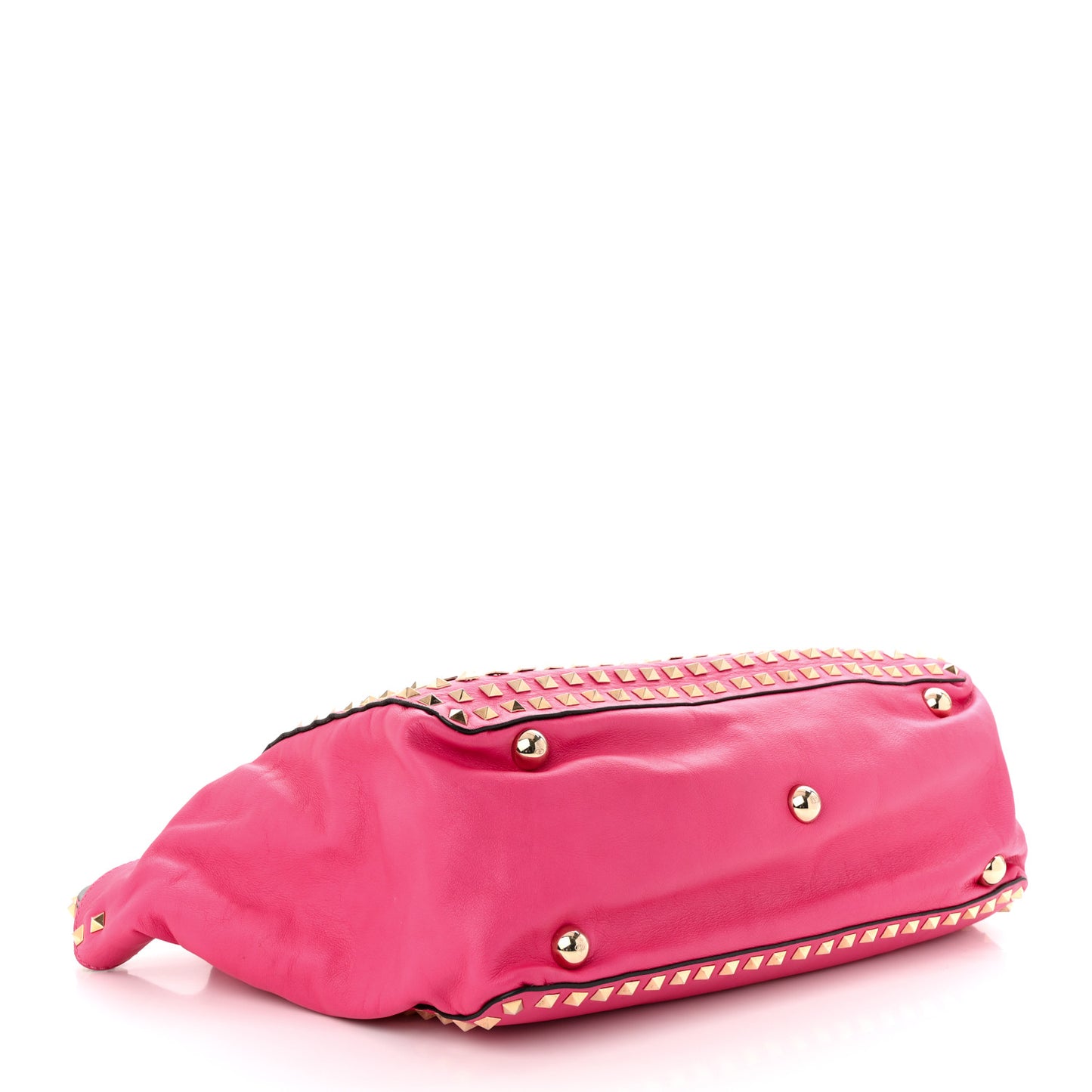 Vitello Medium Rockstud All Over Tote Pop Fuxia