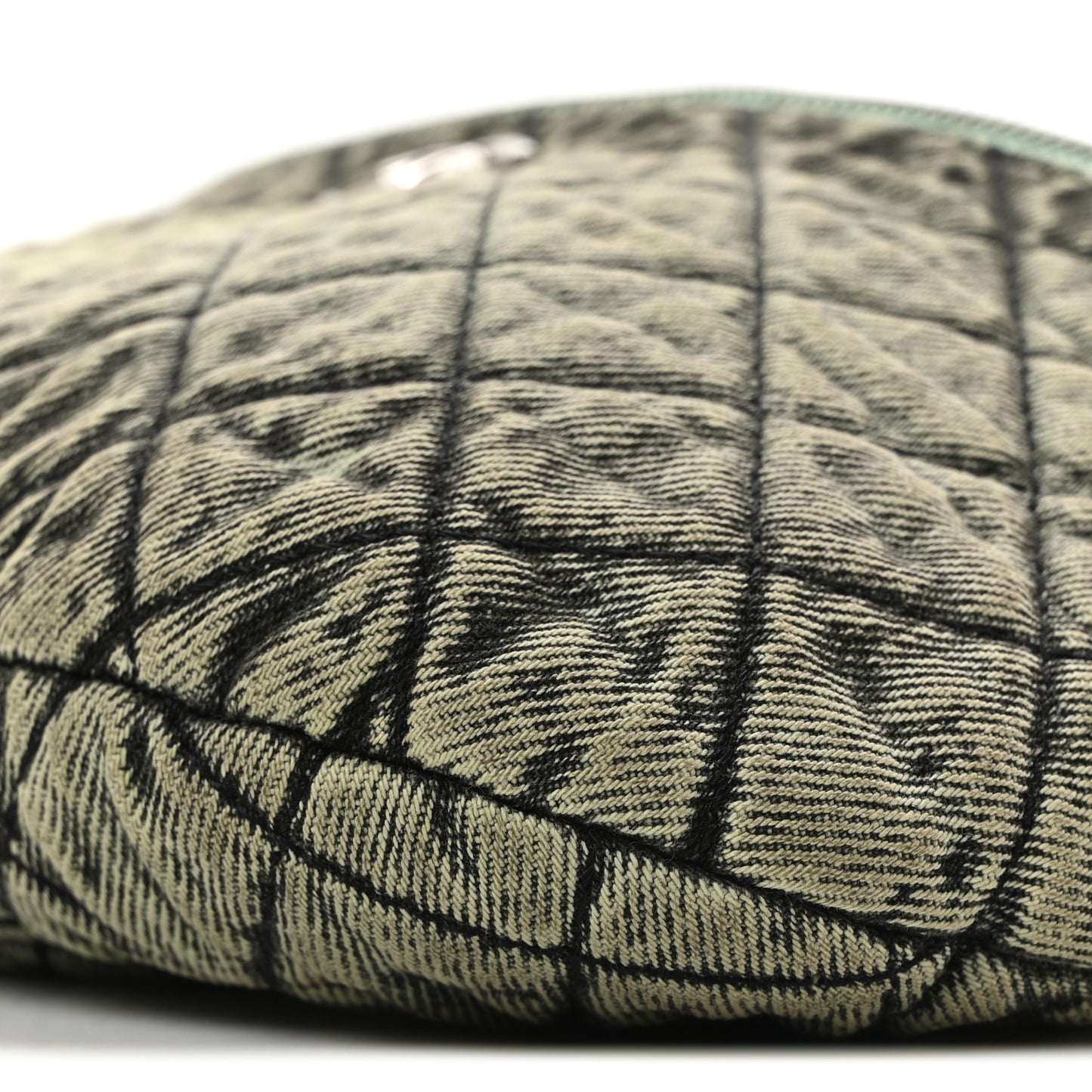 Denim Quilted Denimpression Waist Bag Green Black