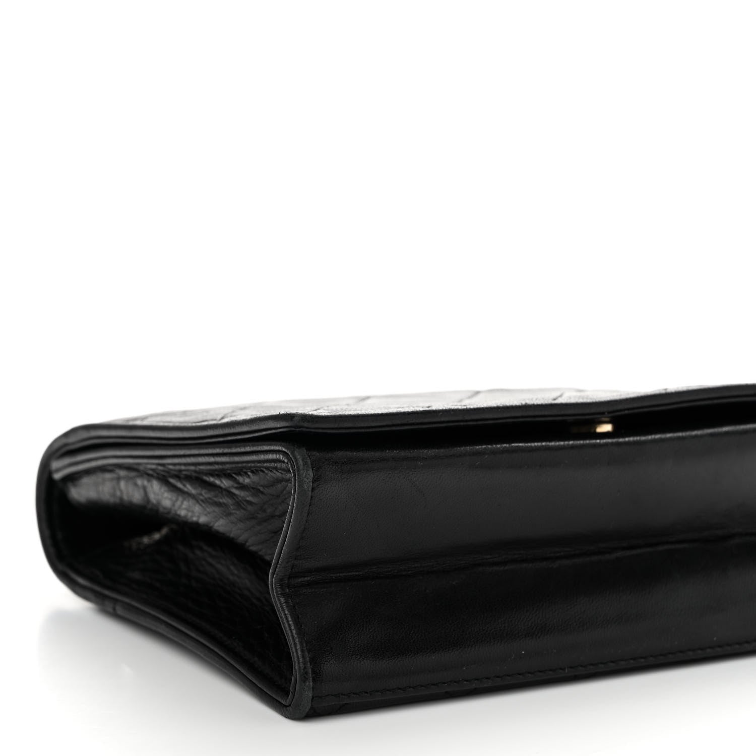 Chanel Lambskin Quilted CC Small Single Flap Black 9 of 10