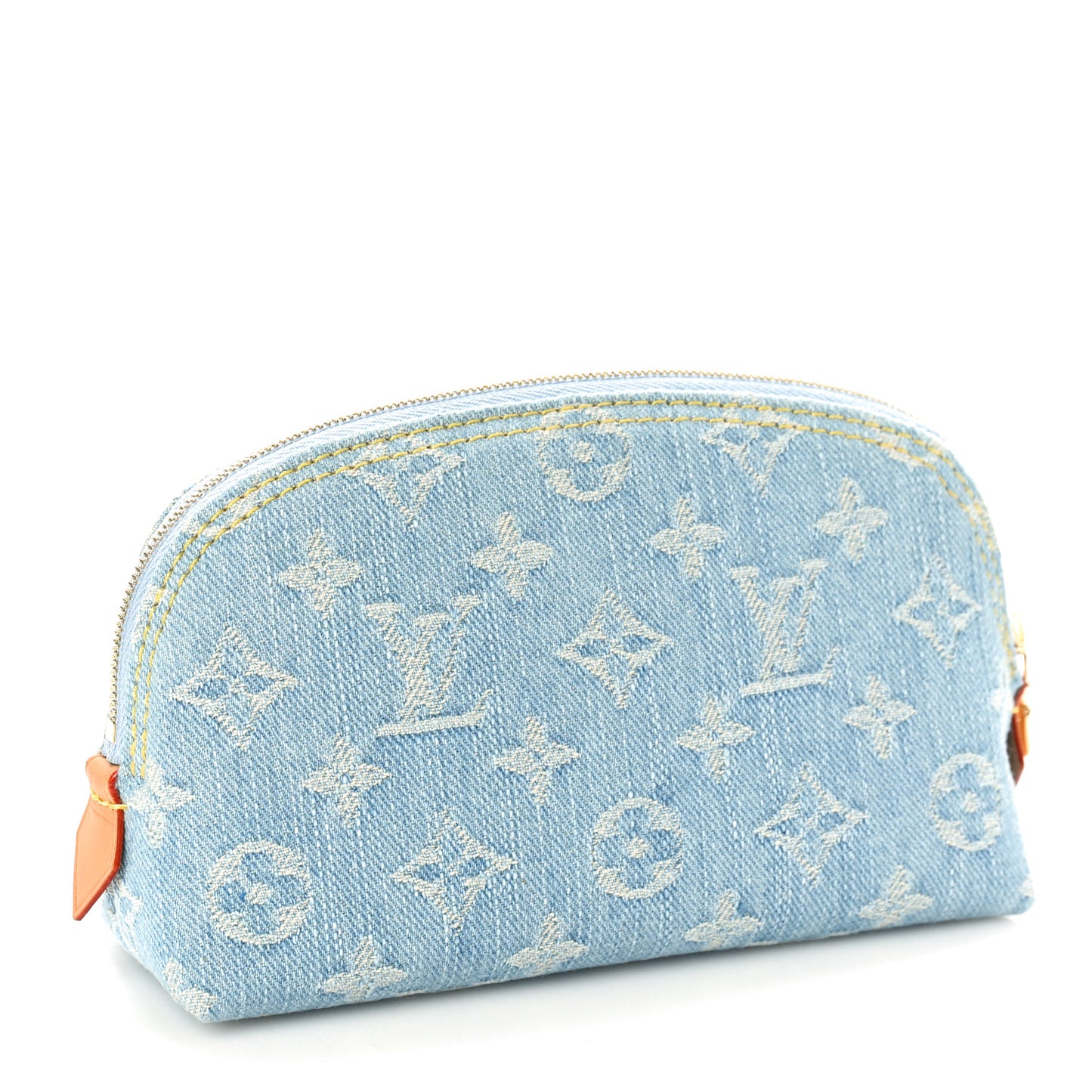 Denim Monogram Pochette Cosmetique PM Sky Blue