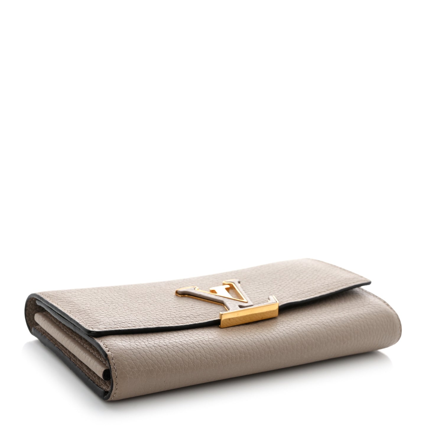 Taurillon Capucines Wallet Galet