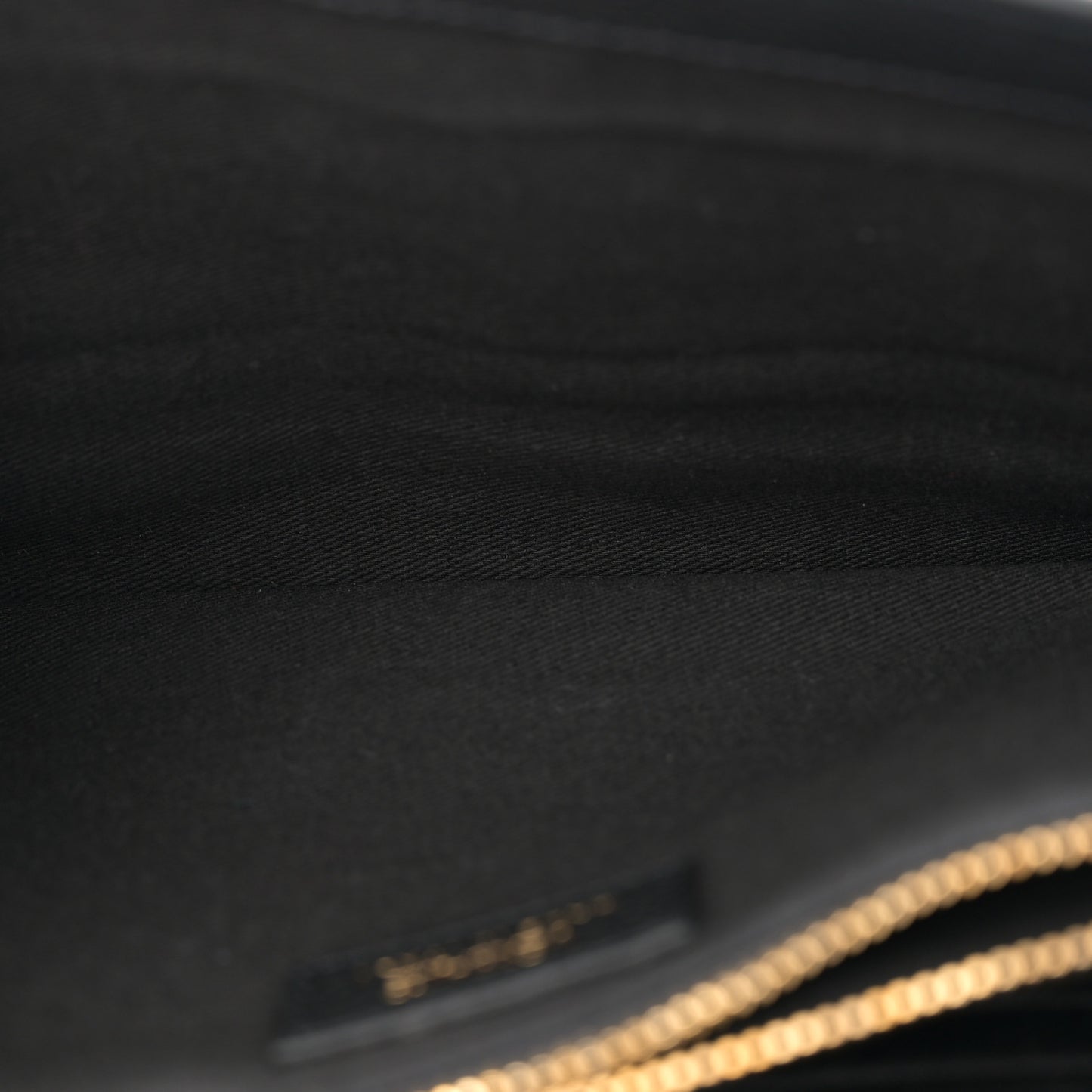 Grained Calfskin Virtus Wallet On Chain Black