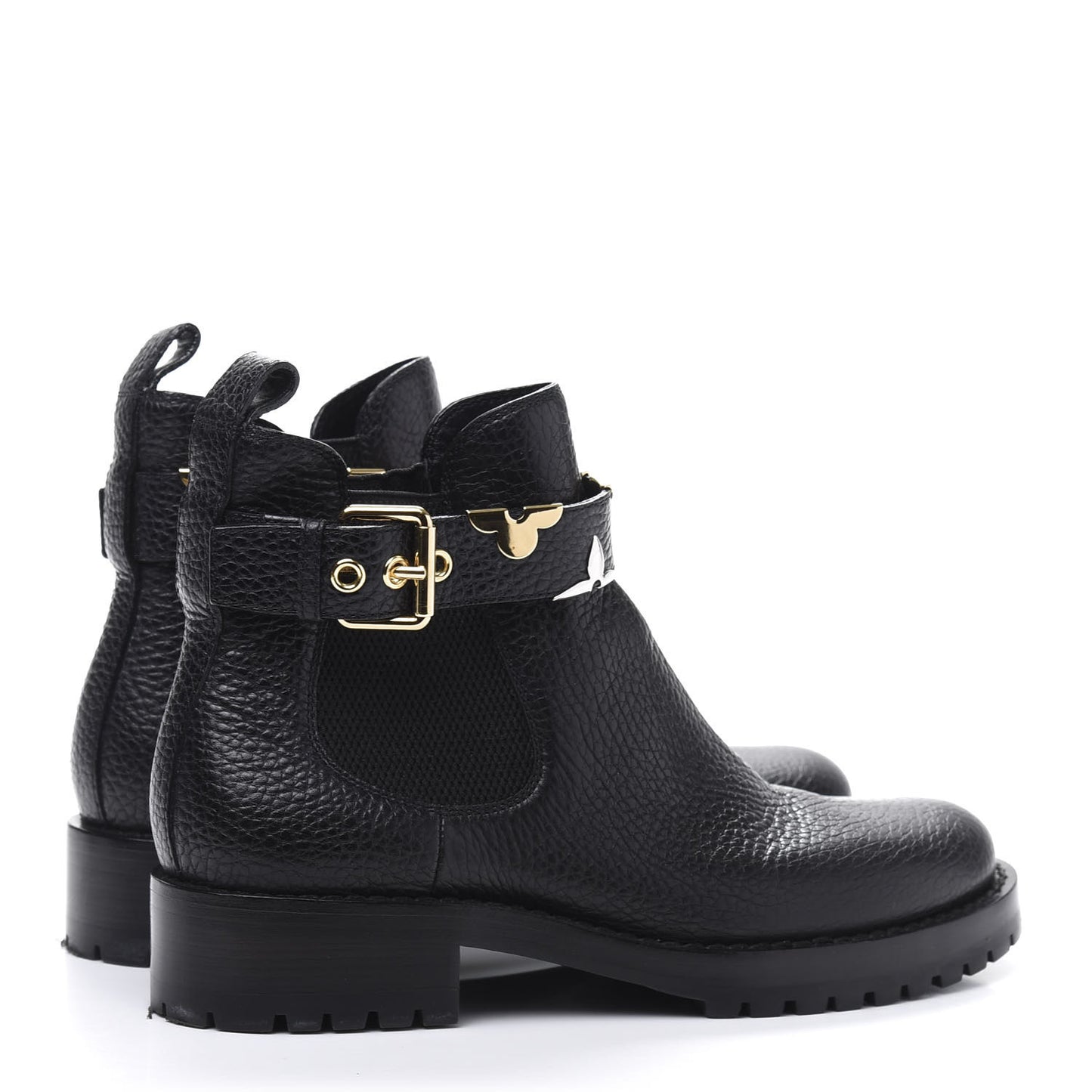 Calfskin Fast Ride Ankle Boots 37 Black