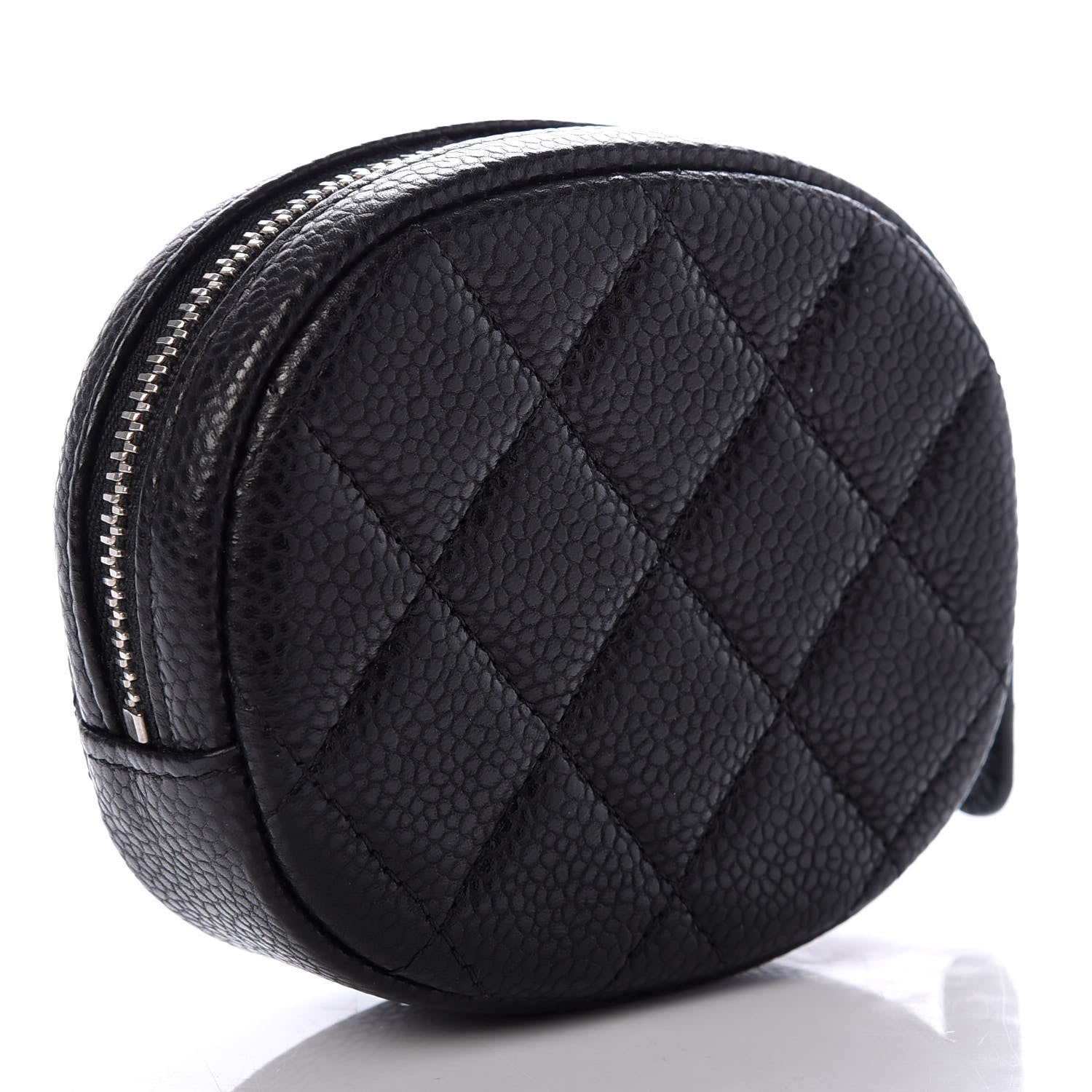 Chanel Caviar Quilted Zip Around Classic Coin Purse Black 3 of 8