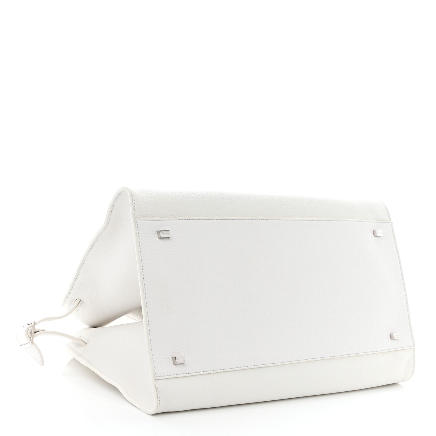 Matte Grained Calfskin Soft Margaux 15 White