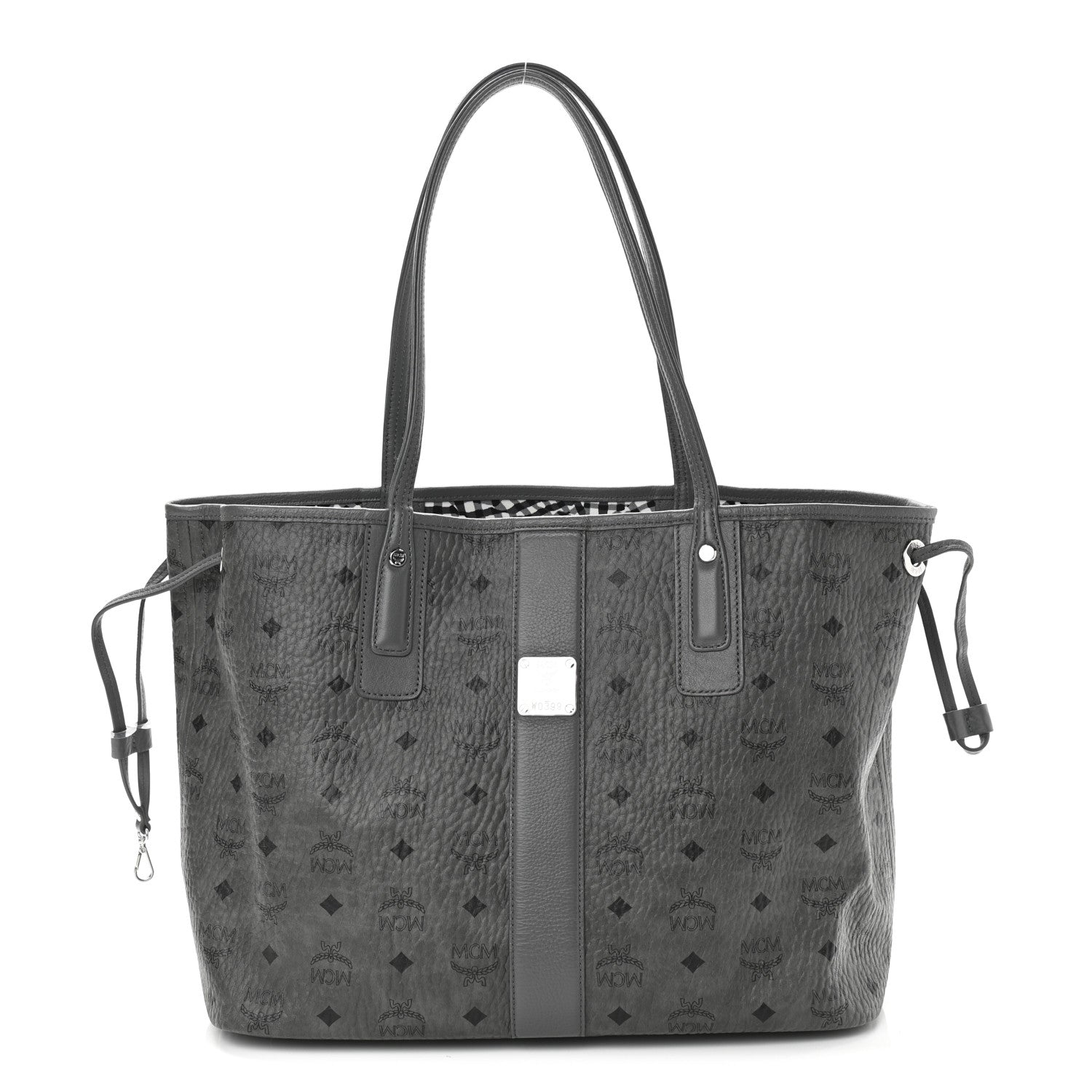 MCM Visetos Medium Liz Reversible Shopper Tote Black 1 of 14