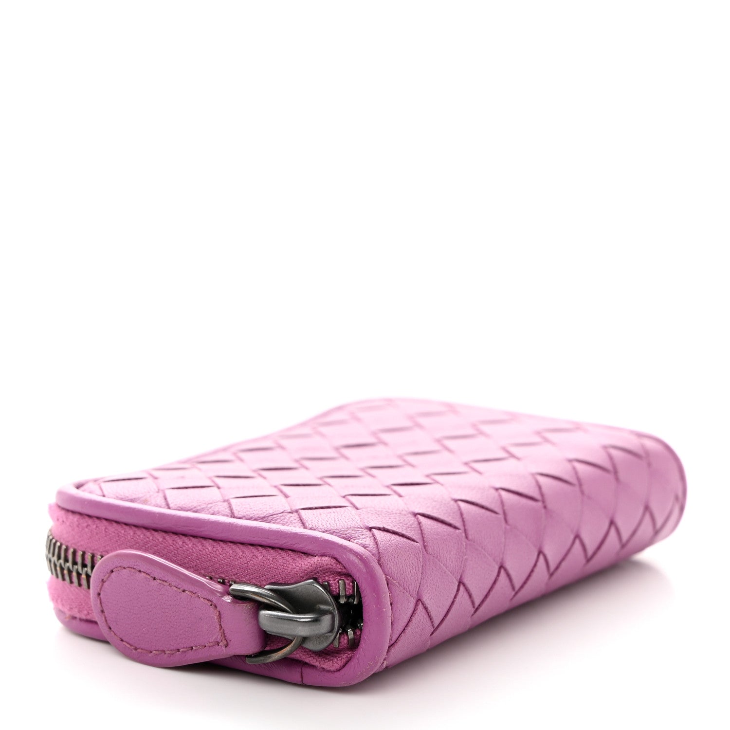Bottega Veneta Nappa Intrecciato Zip Around Coin Purse Peony 4 of 7