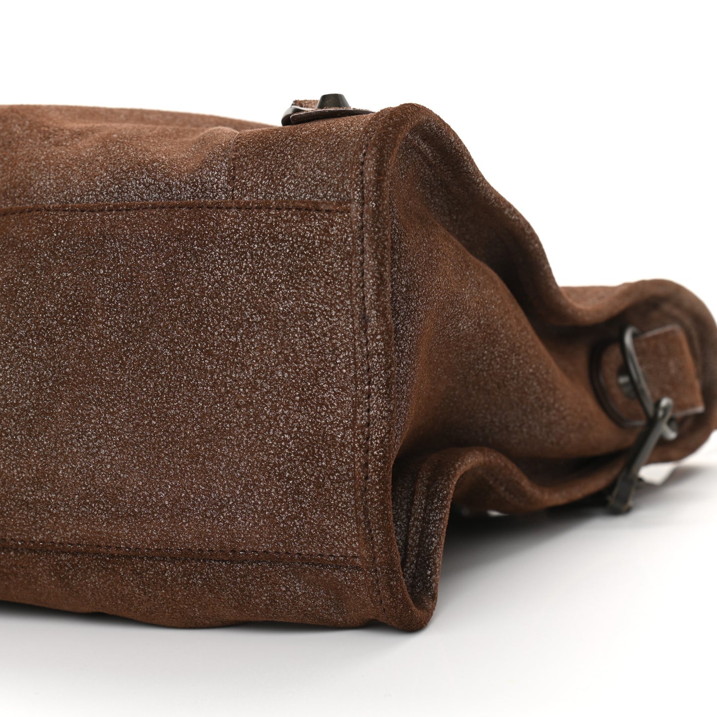 Metallic Craquele Calfskin Classic Hardware City Bronze