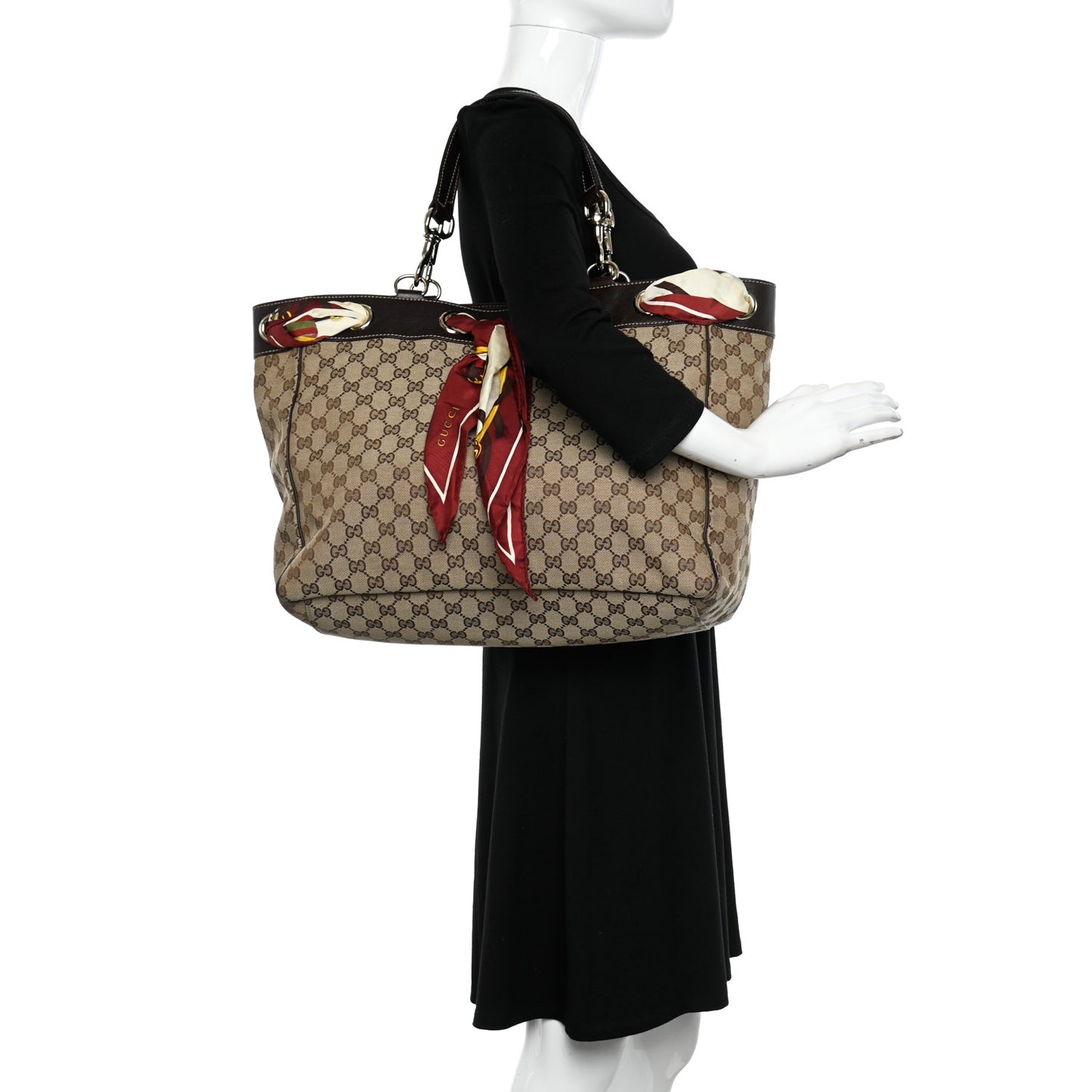 Monogram Large Positano Tote Brown