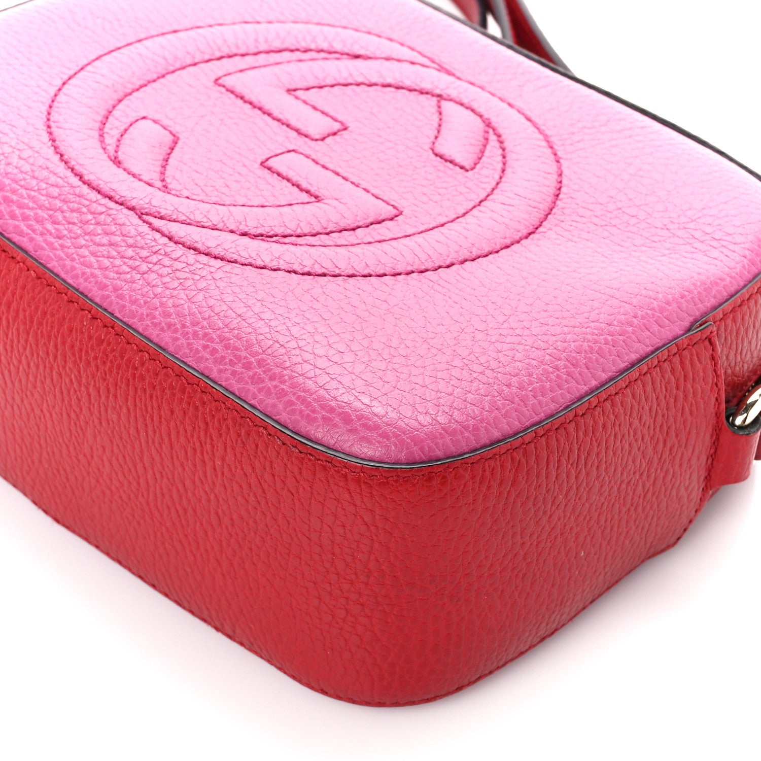 Gucci Dollar Calfskin Bi-Color Small Soho Disco Bag New Rosette Hibiscus Red 11 of 11