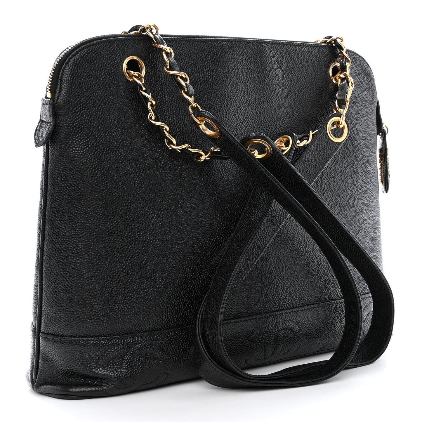 Caviar CC Shoulder Bag Black
