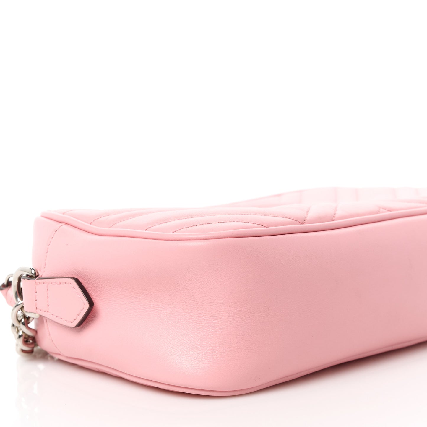 Calfskin Matelasse Small GG Marmont Chain Shoulder Bag Wild Rose