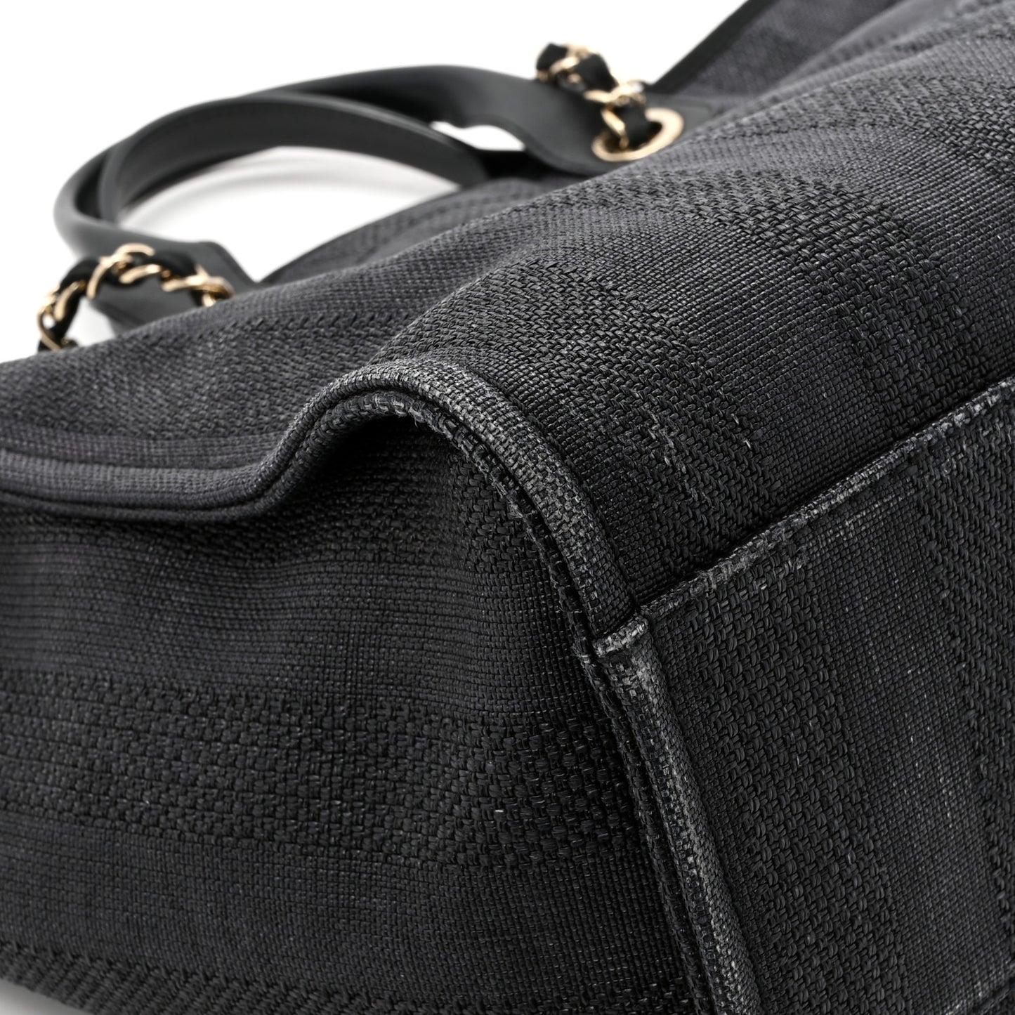 Lurex Boucle Large Deauville Tote Black