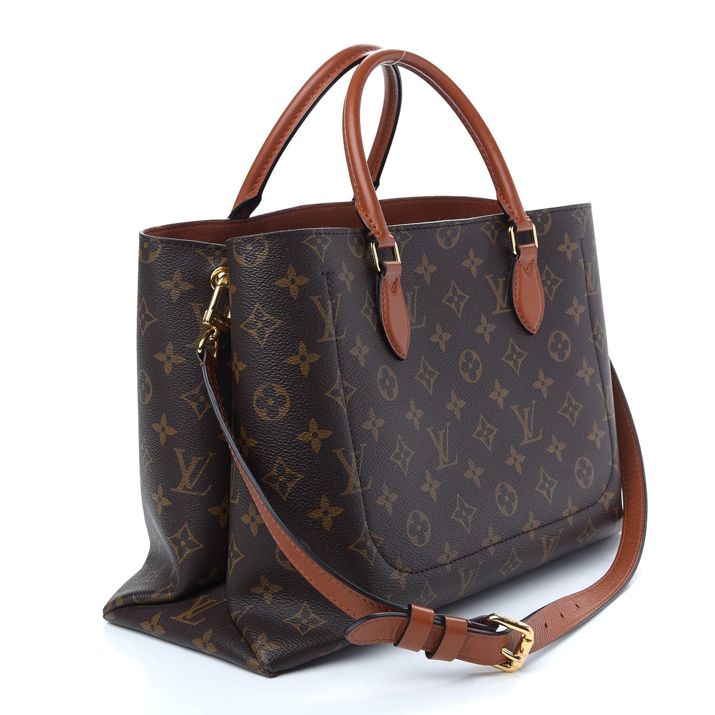 Monogram Flower Tote Caramel