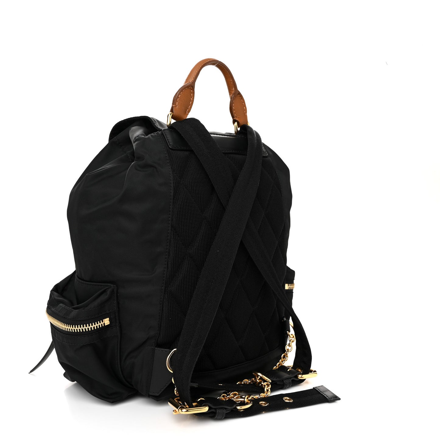 Nylon Medium Rucksack Backpack Black