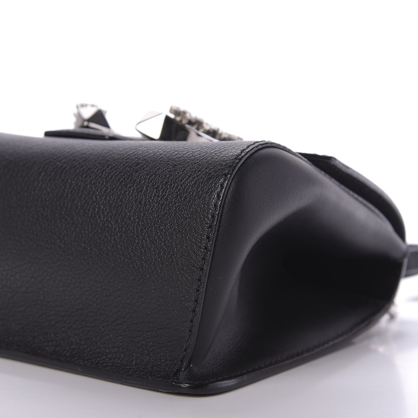 Calfskin Mini Madeline Top Handle Satchel Black