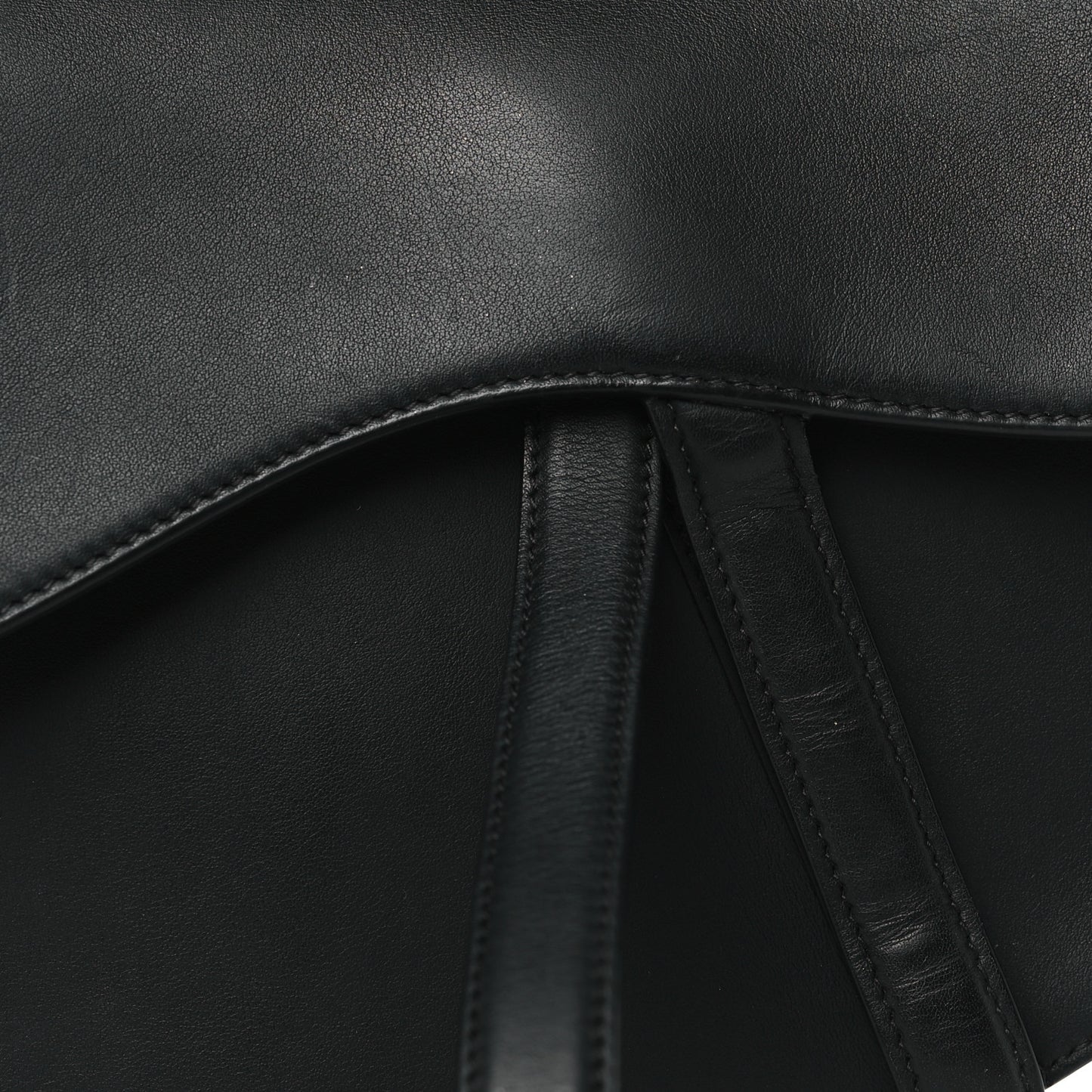 Ultra Matte Calfskin Saddle Bag Black