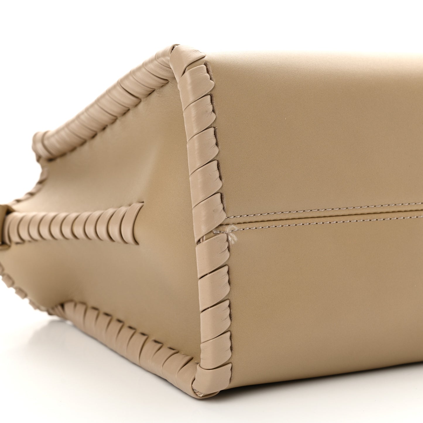 Calfskin Small Mony Tote Argil Brown