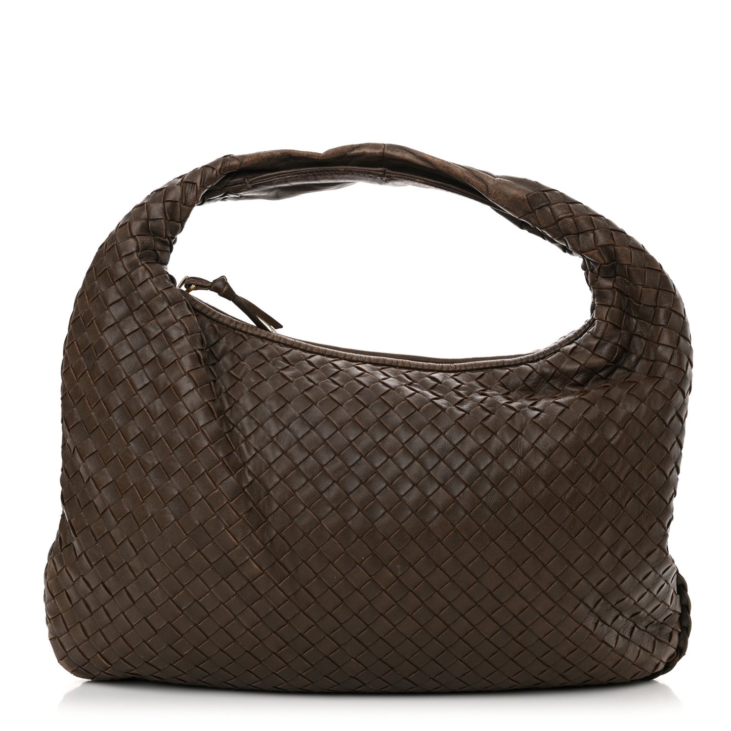 Nappa Intrecciato Medium Veneta Hobo Ebano