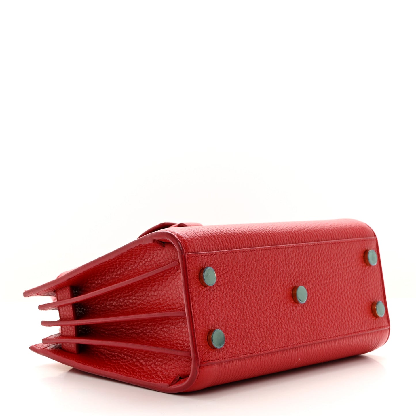 Grained Calfskin Nano Sac De Jour Lipstick Red