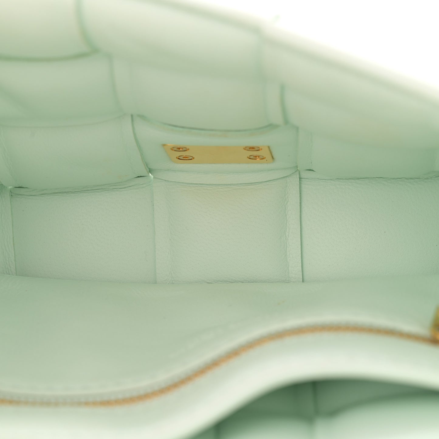 Nappa Maxi Intreccio Small Padded Cassette Crossbody Bag Glacier