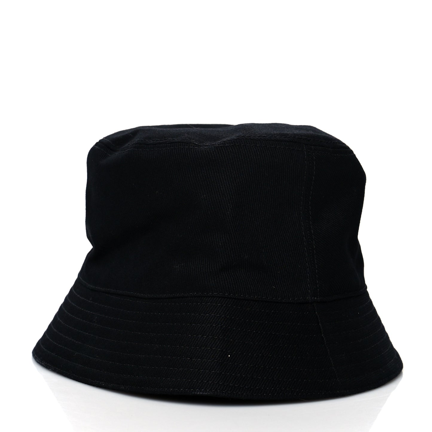 Drill Nylon Metal Triangle Logo Mens Bucket Hat M Black