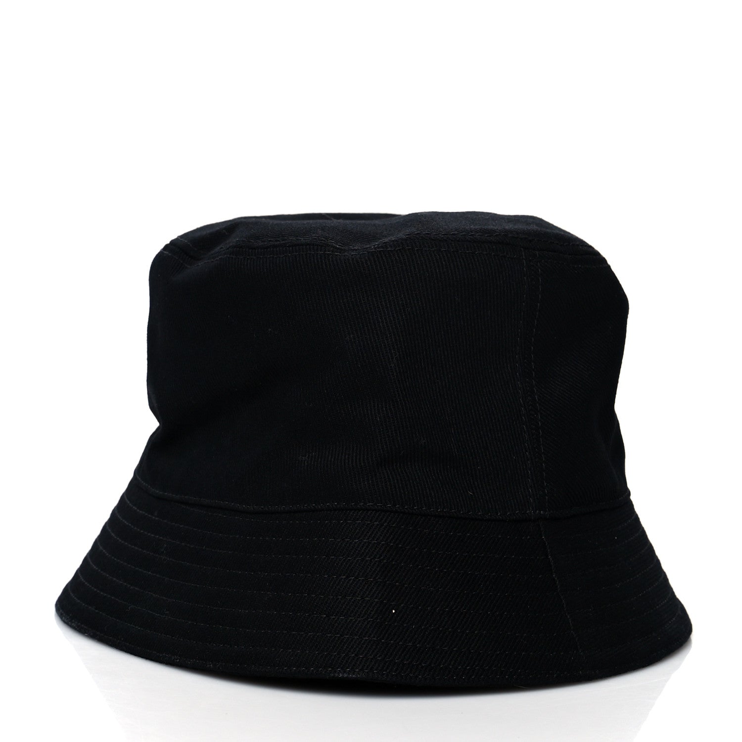 Prada Drill Nylon Metal Triangle Logo Mens Bucket Hat M Black 4 of 11