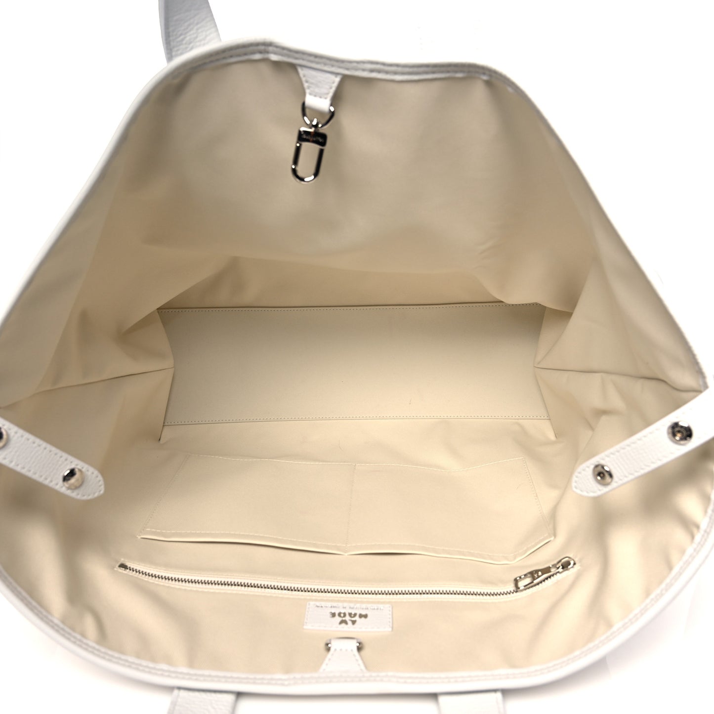X NIGO Calfskin Tiger Journey Tote White